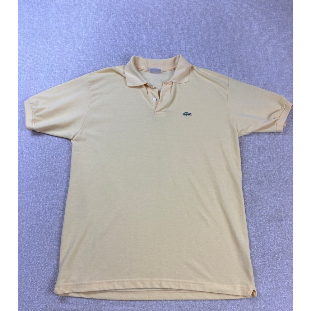 Lacoste Mens Short Sleeve Pique Polo Shirt Yellow Size 7 5191L